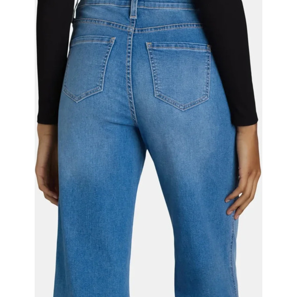 Time and Tru Womens High Rise Seamed Wide Leg Jeans Denim Vintage Light Size 18 - Picture 5 of 7